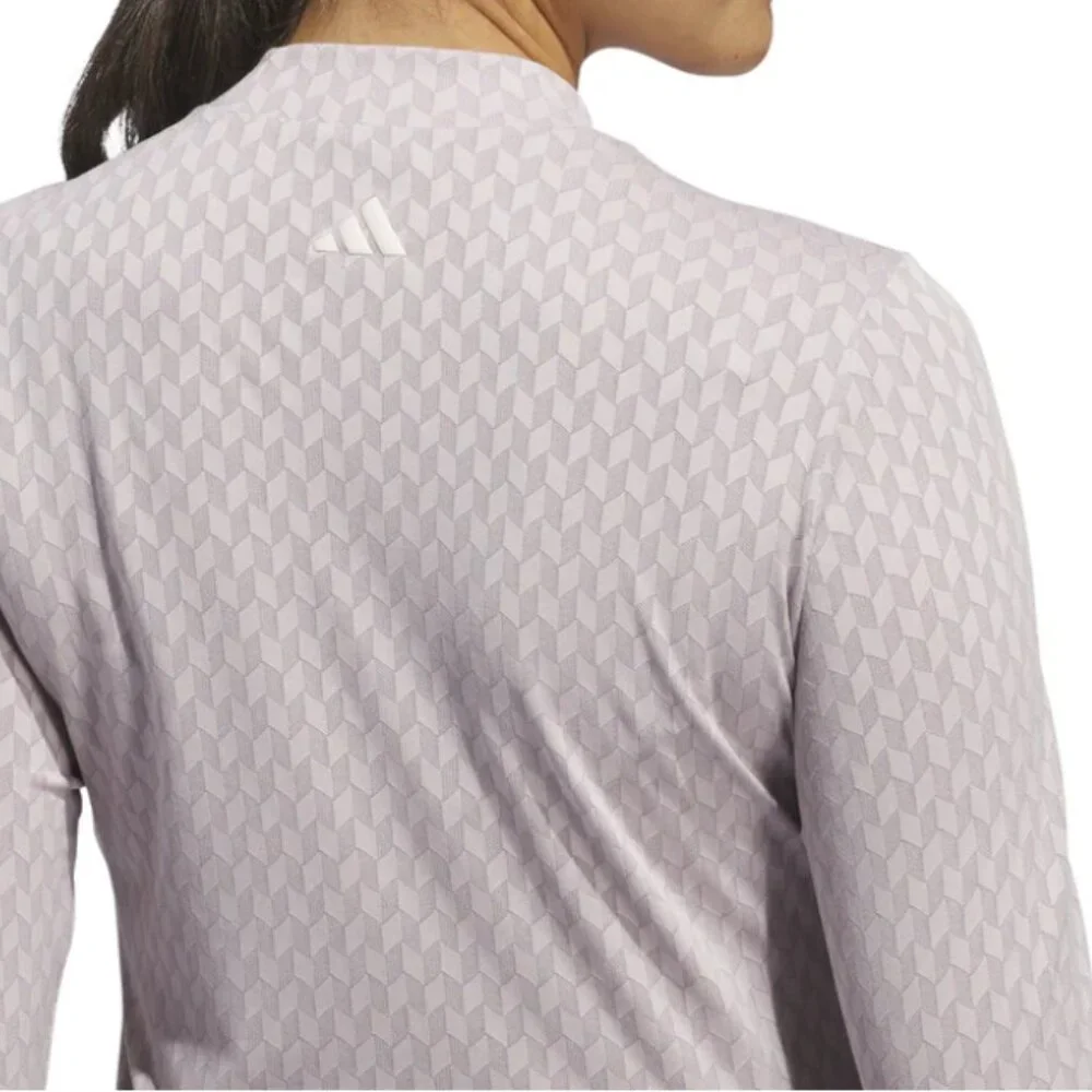 NWT New Adidas Women's Ultimate365 Tour Heat Rdy Medium M Mock Neck Polo Shirt - Picture 3 of 7